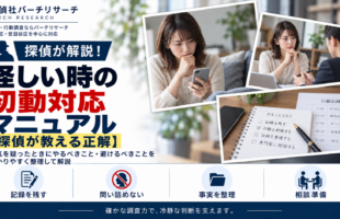浮気が怪しい時の初動対応マニュアル。記録を残す、問い詰めない、事実を整理、相談準備のポイント