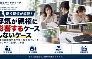 浮気が親権に影響するケースとしないケース。監護実績、生活環境、子どもの利益、証拠の整理を解説