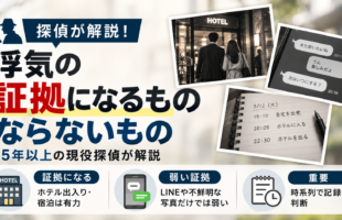 浮気の証拠になるもの・ならないものを現役探偵が解説する記事画像